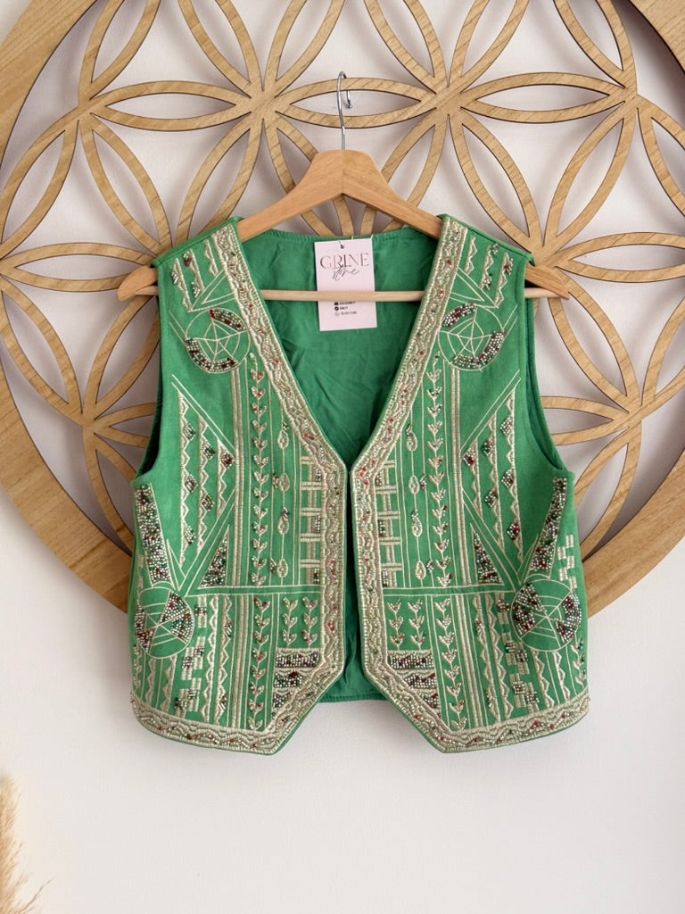 LONG KIMONO CROCHET BEIGE | MELINA