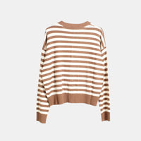 Casaco Riscas e Coração | Castanho