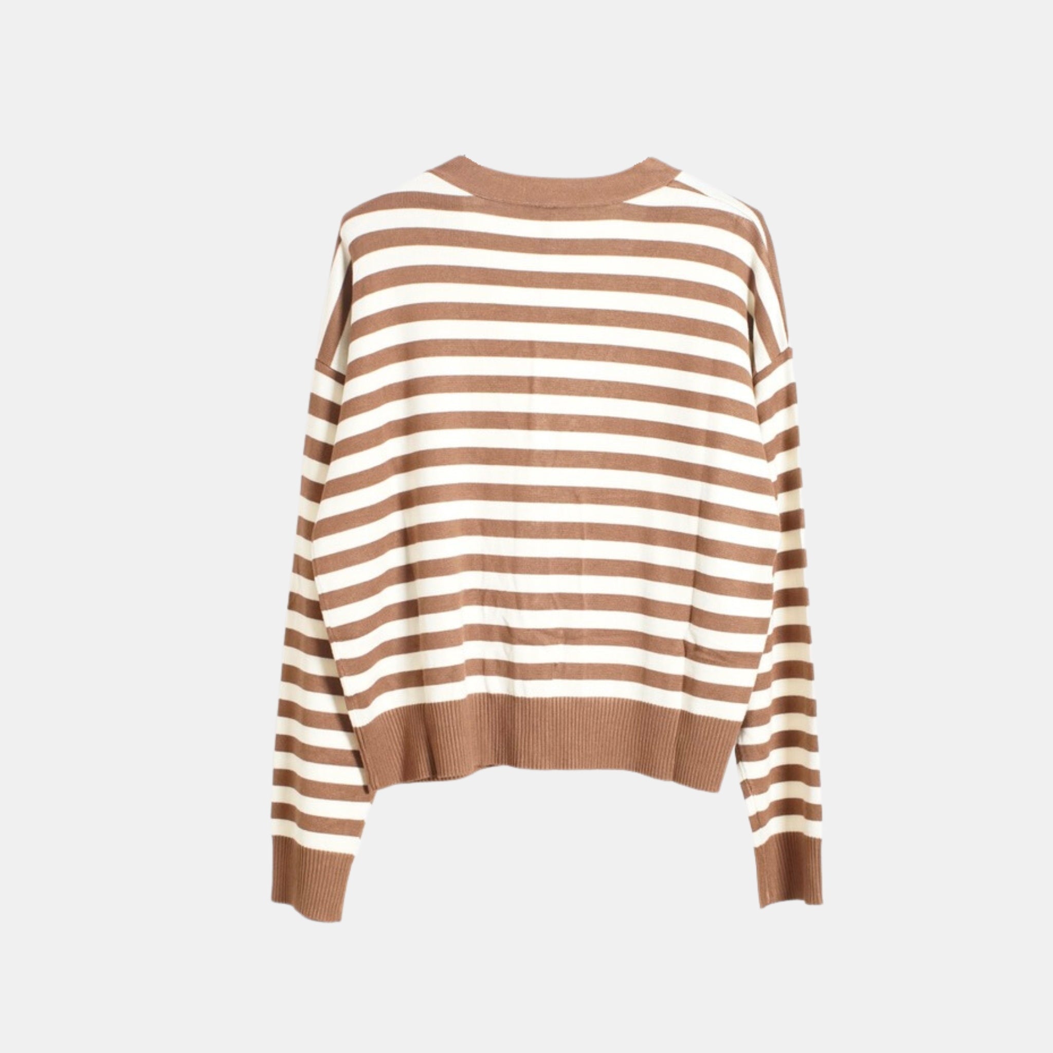 Casaco Riscas e Coração | Castanho