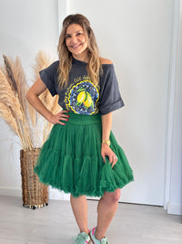 Saia Curta Tule | Flora