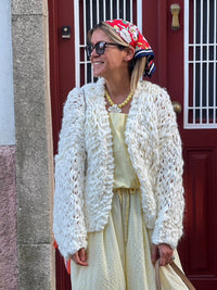 Casaco de Malha HandMade (Branco) | Sarai