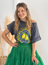 Saia Curta Tule | Flora