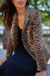 Blazer Veludo Animal print