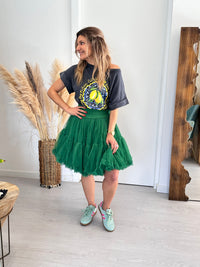 Saia Curta Tule | Flora