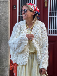 Casaco de Malha HandMade (Branco) | Sarai