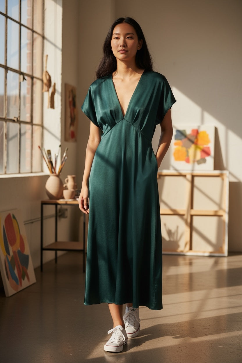 Vestido Longo Acetinado | Francine