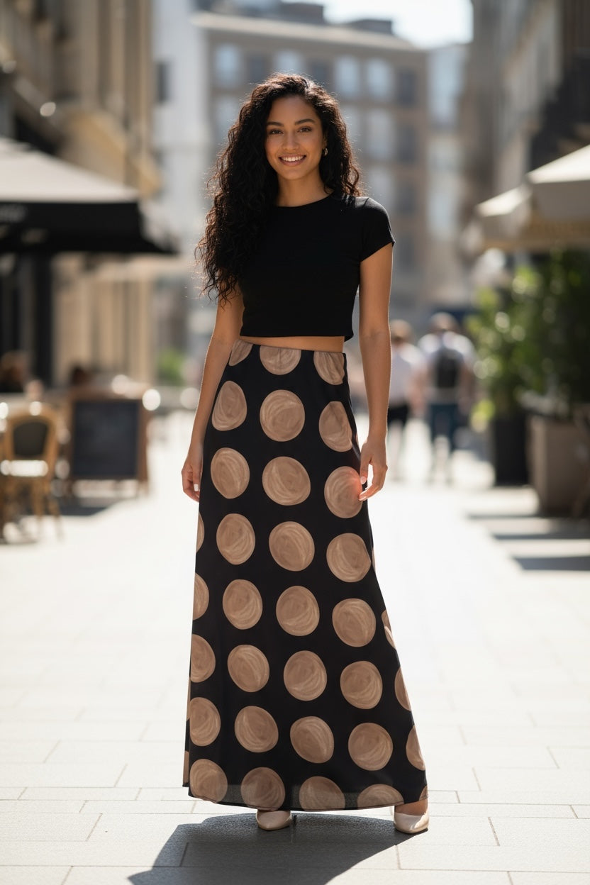 FALDA CORTA ROLLOS (NEGRO) | SORA