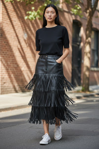 FALDA CORTA ROLLOS (NEGRO) | SORA