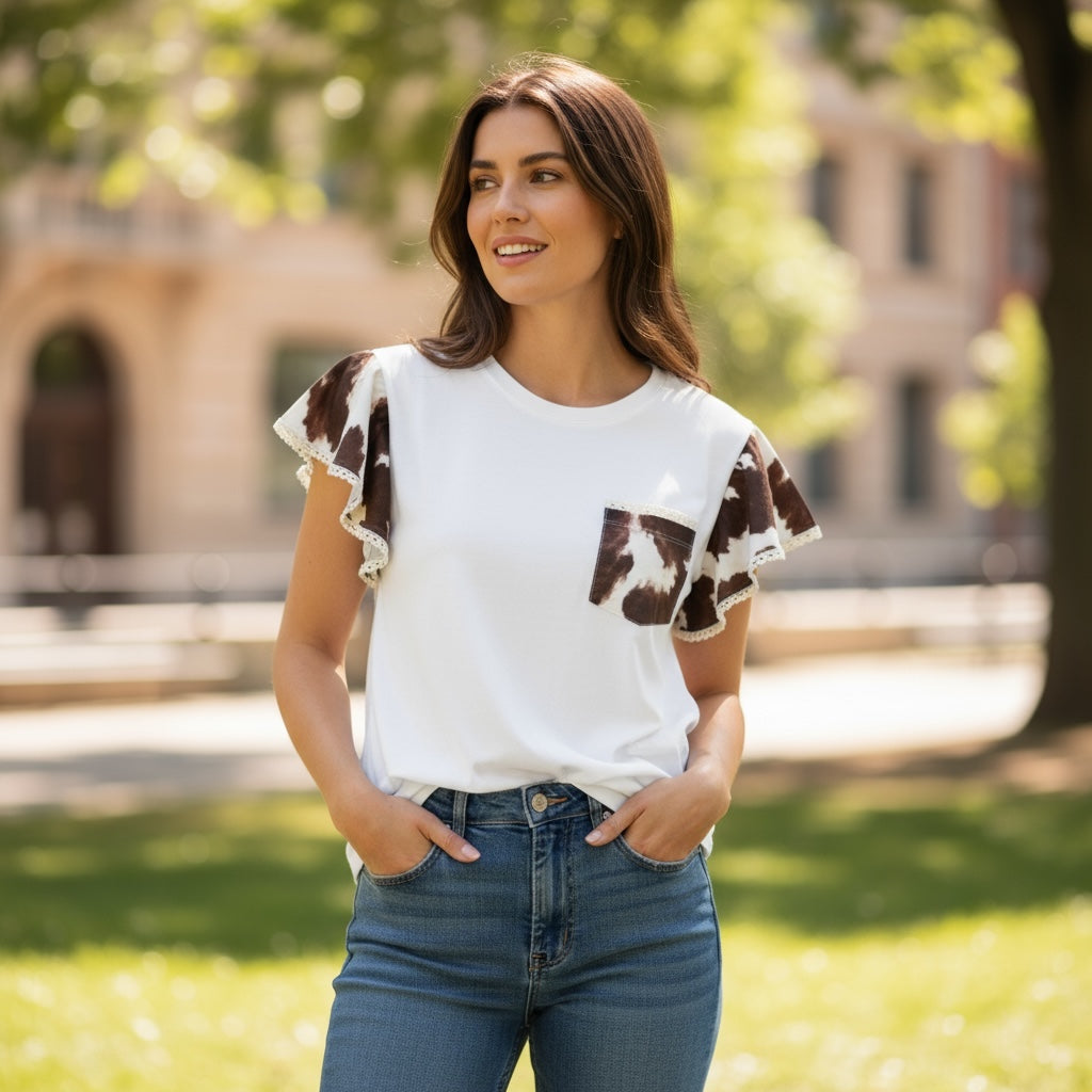 T-Shirt  Cow Print
