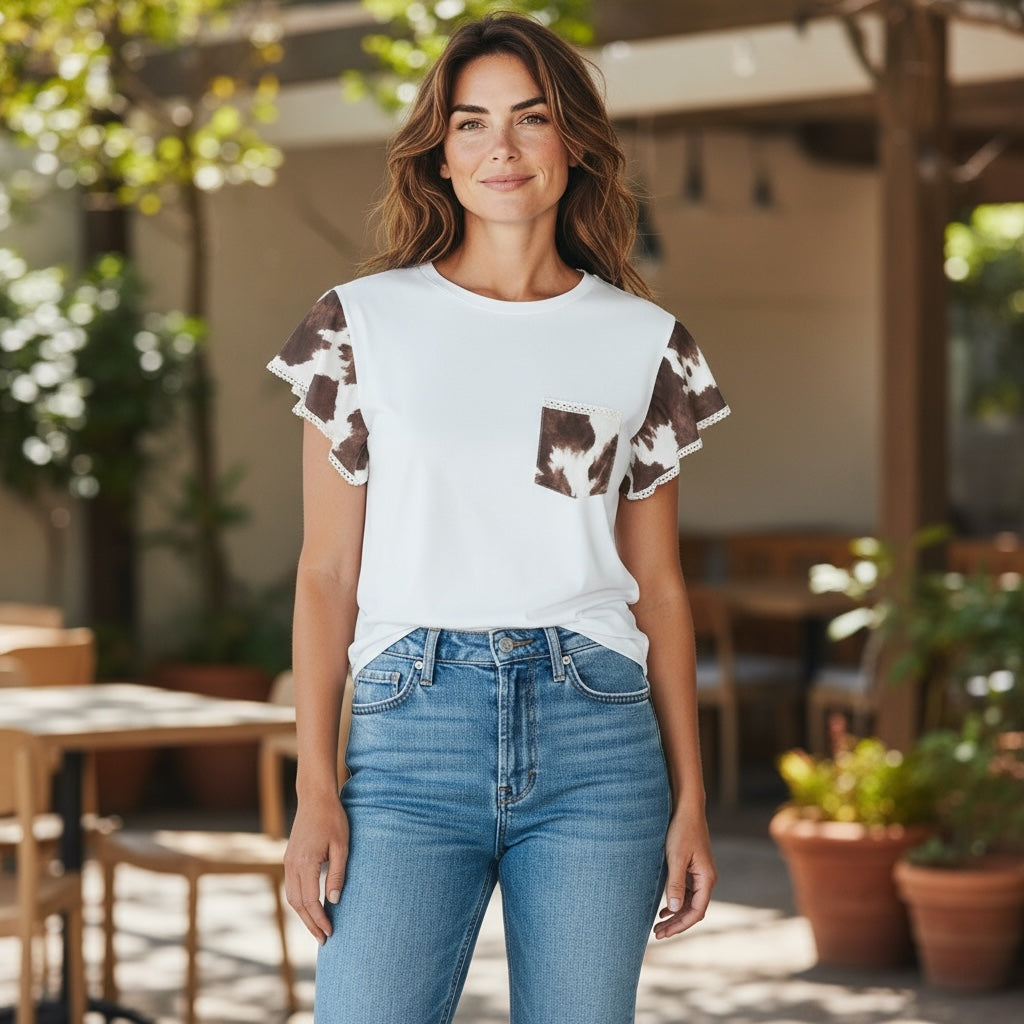 T-Shirt  Cow Print
