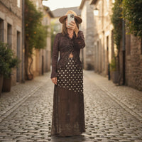 Saia Comprida Bolas e Renda