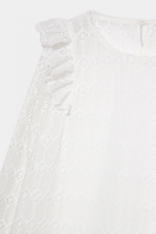Blusa de Crochet (Branco) | Josephine