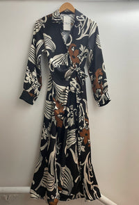 Vestido Comprido Cruzado (Preto) | Thalita