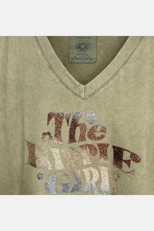 T-Shirt Hippie Girl (Verde) | Akin