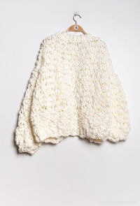 Casaco de Malha HandMade (Branco) | Sarai