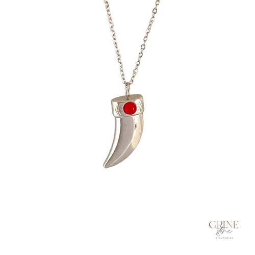 Colar de aço inoxidável e com medalha “Chifre” - Grine Store | Bijuterias