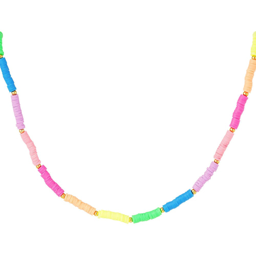 Colar neon rainbow, aço inoxidável - Grine Store | Bijuterias