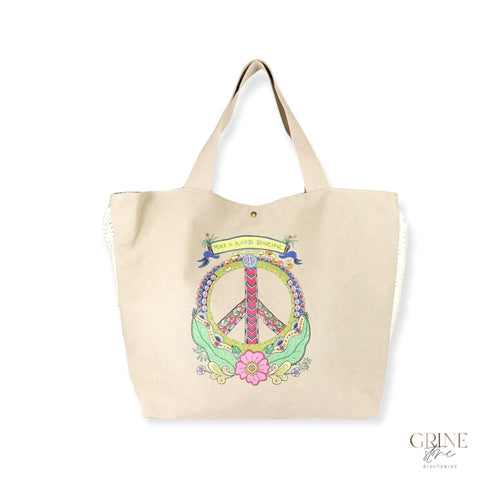 Mala Shopper "Peace is Always Beautiful" - Grine Store | Bijuterias