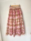 Saia Estampada Rosa e Beige