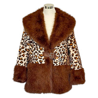 Royal Chic Coat with Brown Fur