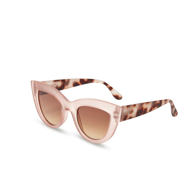 Óculos de Sol CLAUDIA Big Cat Eye Pink Havana - OKKIA