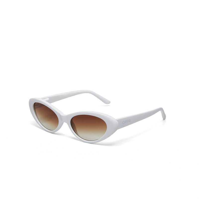 LINA: Small cat eye - Optical White