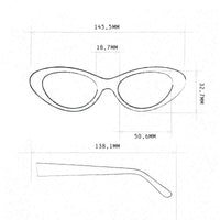 LINA: Small cat eye - Optical White