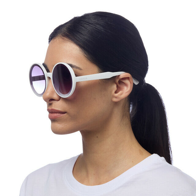 Óculos de Sol MONICA Round Optical White - OKKIA