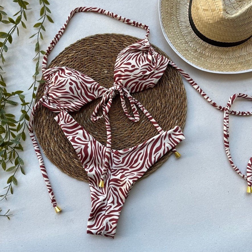 Biquíni Savana Castanho | Cortininha & Asa Delta | GRINE BEACHWEAR - GRINE
