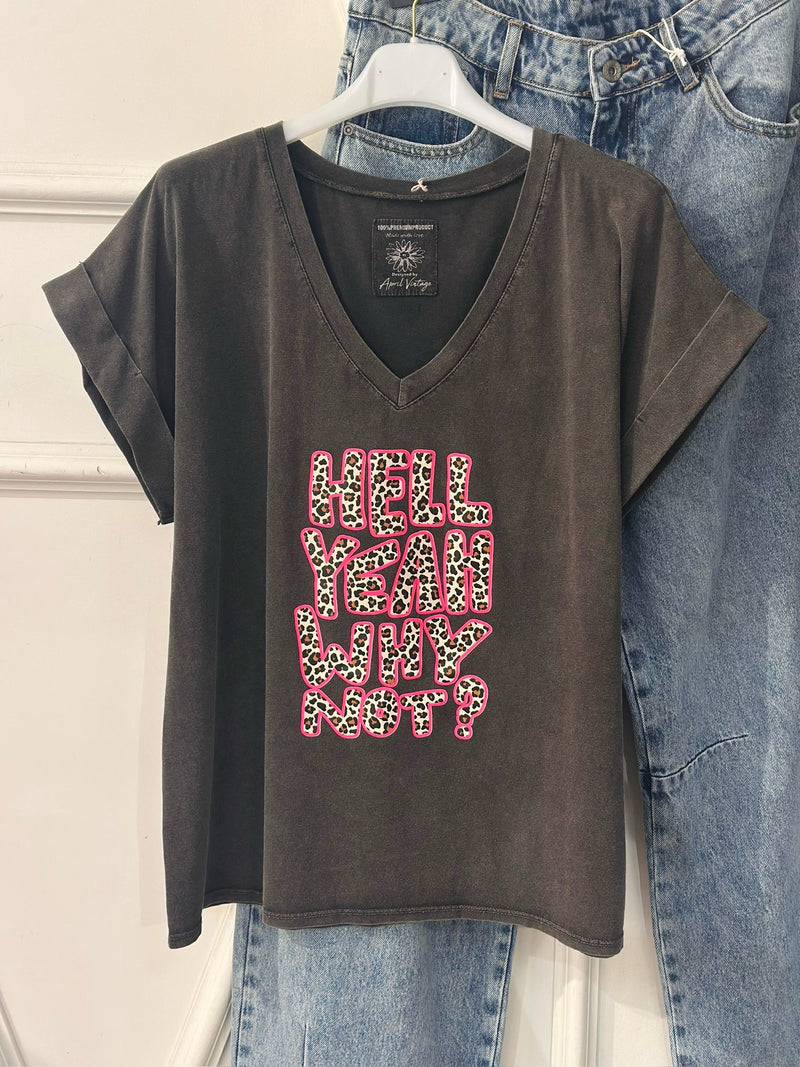 T-Shirt Hell Yeah Why Not?