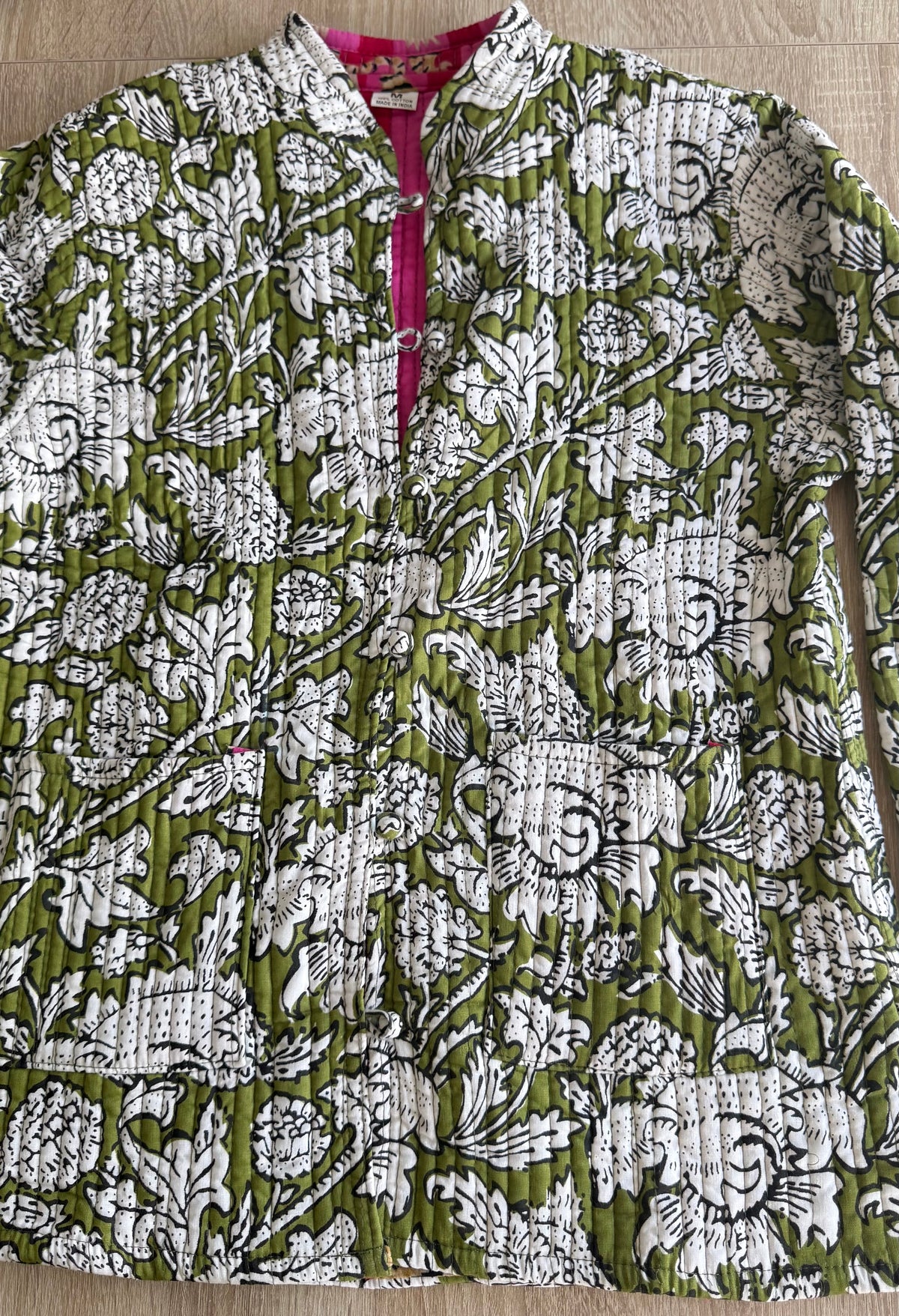 Casaco-Kimono Algodão Reversivel | Verde