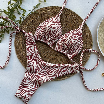 Biquíni Savana Castanho | Cortininha & Asa Delta | GRINE BEACHWEAR - GRINE