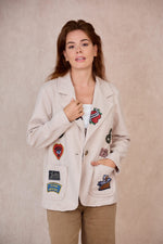 Blazer Creme com estampas