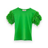 Blusa Algodão com Brilho Mangas - Verde