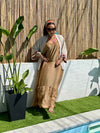 KIMONO LARGO CROCHET BEIGE | MELINA