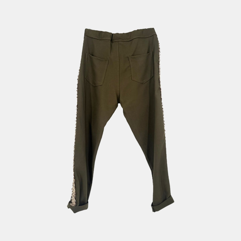 Gold Stripe Trousers (Green) | Danyele