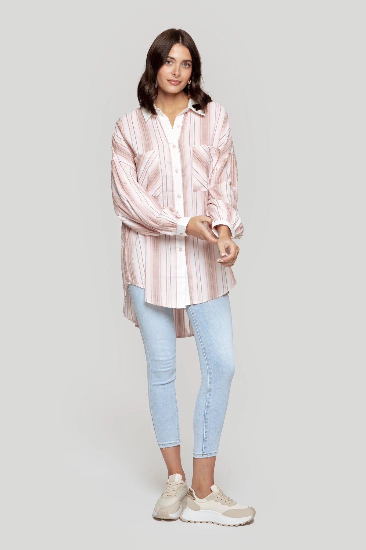 Camisa Larga de Riscas - GRINE