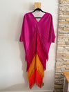 Vestido Plissado Dregradê Rosa | Giulia