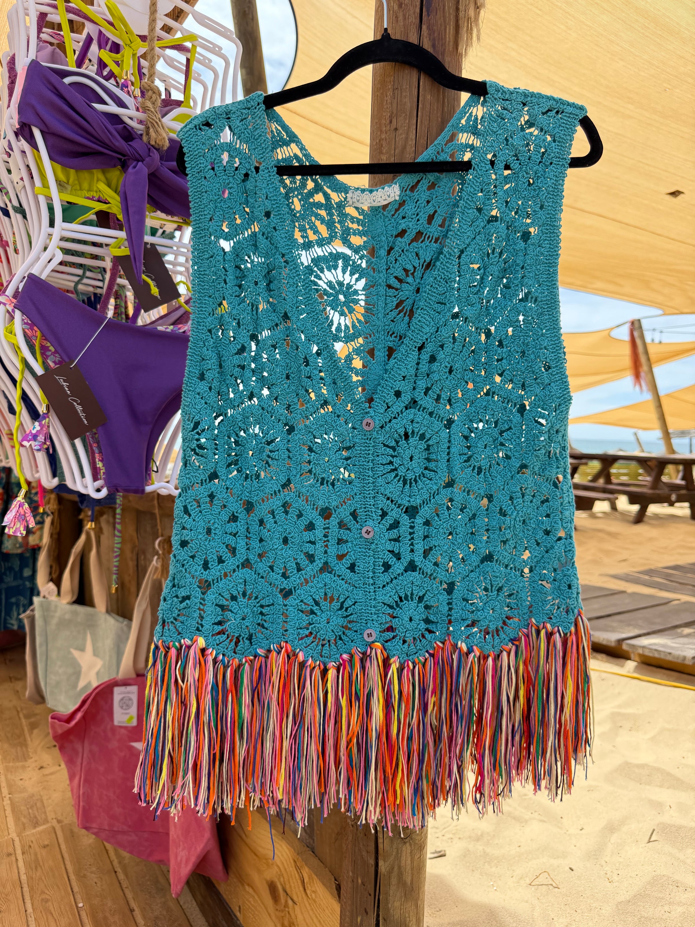 Colete Azul | Franjas