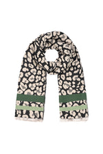 Cachecol Pantera Animal Print | Beige e Preto