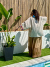 KIMONO LARGO CROCHET BEIGE | MELINA