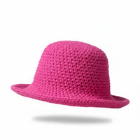 Chapéu de Croché Rosa Artesanal | Feito à Mão
