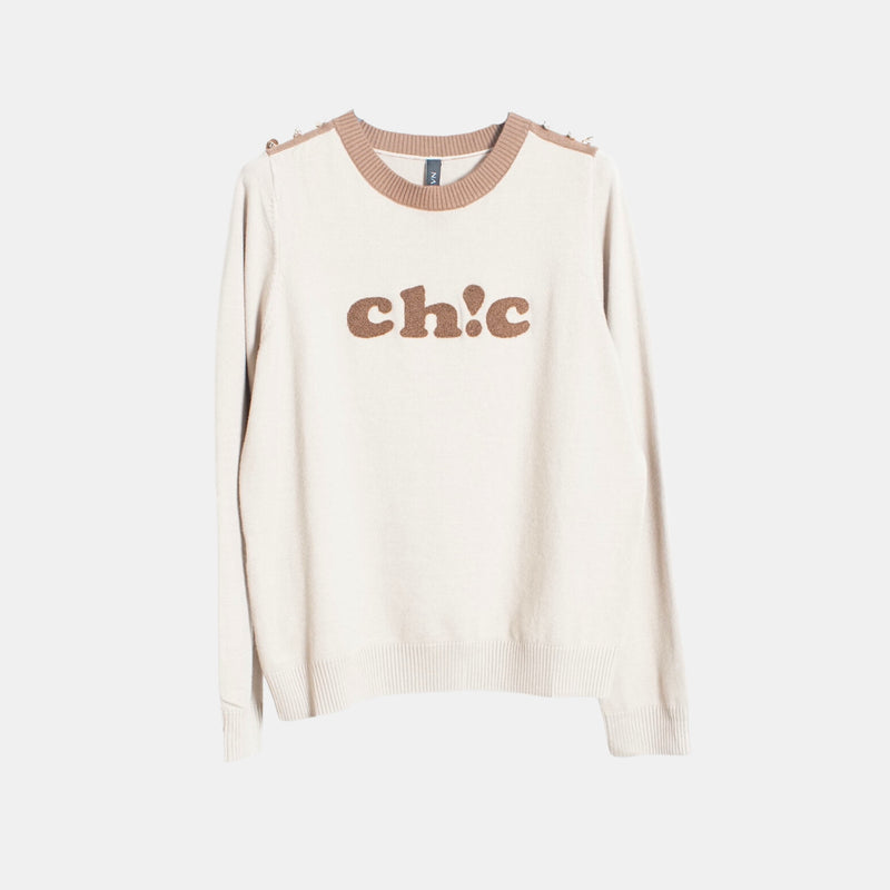 Camisola de Malha (Beige) |CH!C