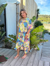 Vestido Midi Linho/Algodão | Amarelo