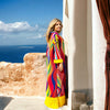 Vestido ancho plisado - Amarillo 