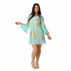 Vestido Curto Corais Dourados | Branco