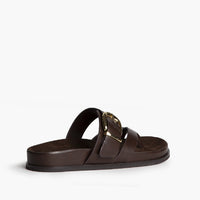 Sandálias Castanhas Rasas | Maahi