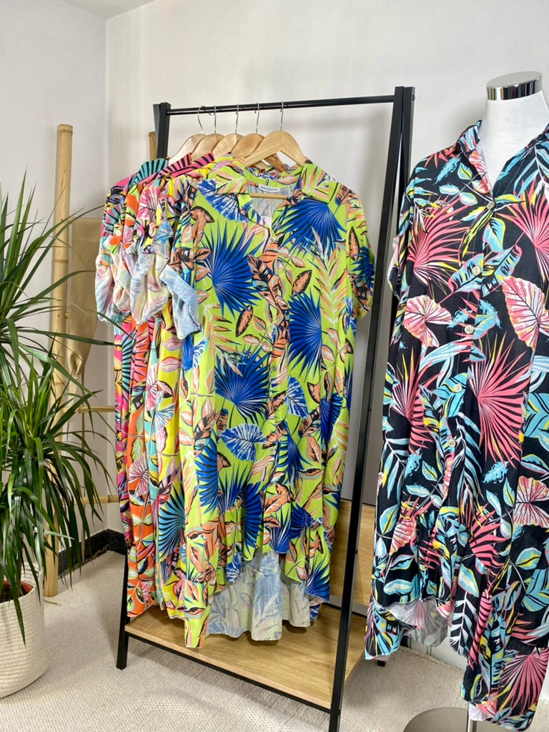 Vestido Midi Linho/Algodão | Amarelo