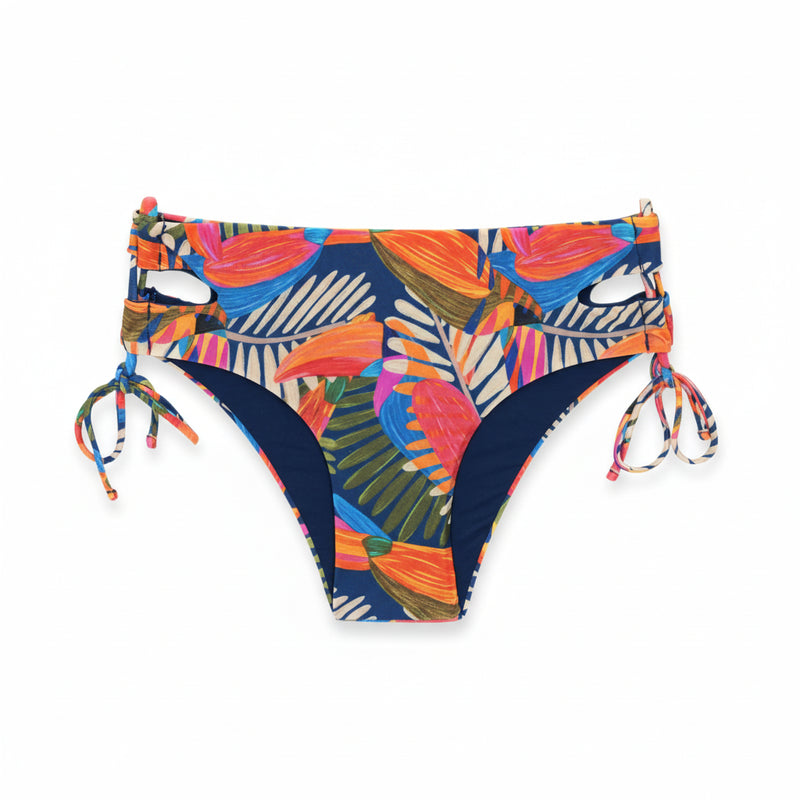 Bottom Biquíni Jungle Madrid Azul frente - Rio de Sol | GRINE
