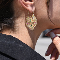 Classic Steel Earrings "Coração de Viana"